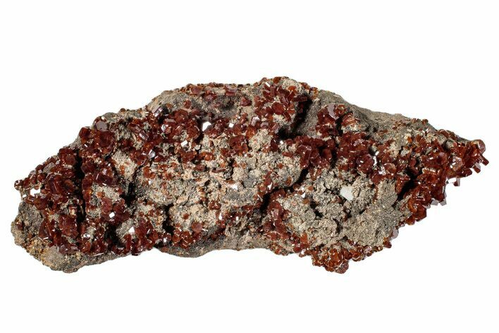 Deep Red Sparkling Vanadinite Crystal Cluster - Morocco #274871